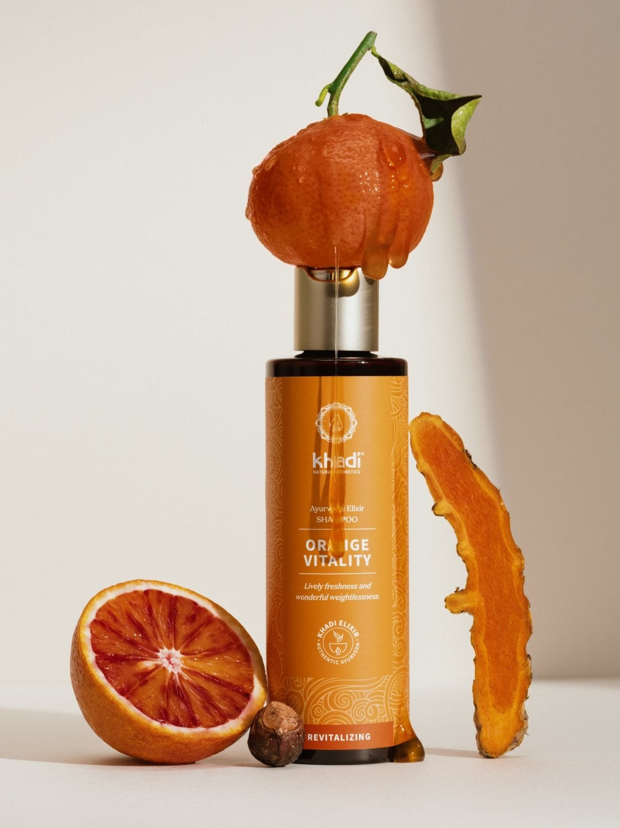 Botella del champú khadi Orange vitality
