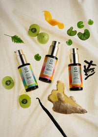 Imagen ilustrativa de contenido de set  con ingredientes Ayurvédicos.