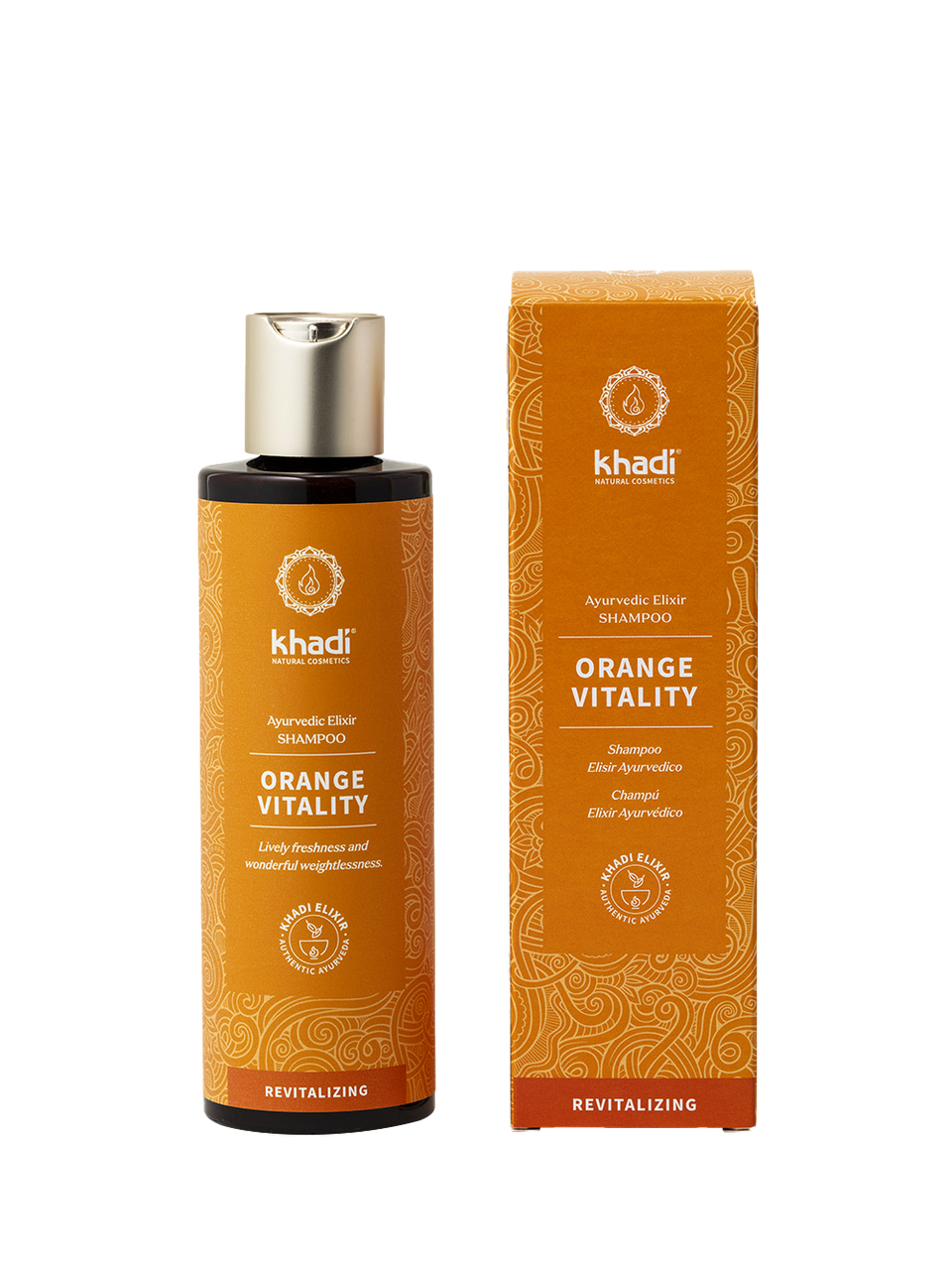 Imagen del champú Orange vitality con empaque