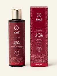 Champú Elixir khadi Amla Volume con empaque.