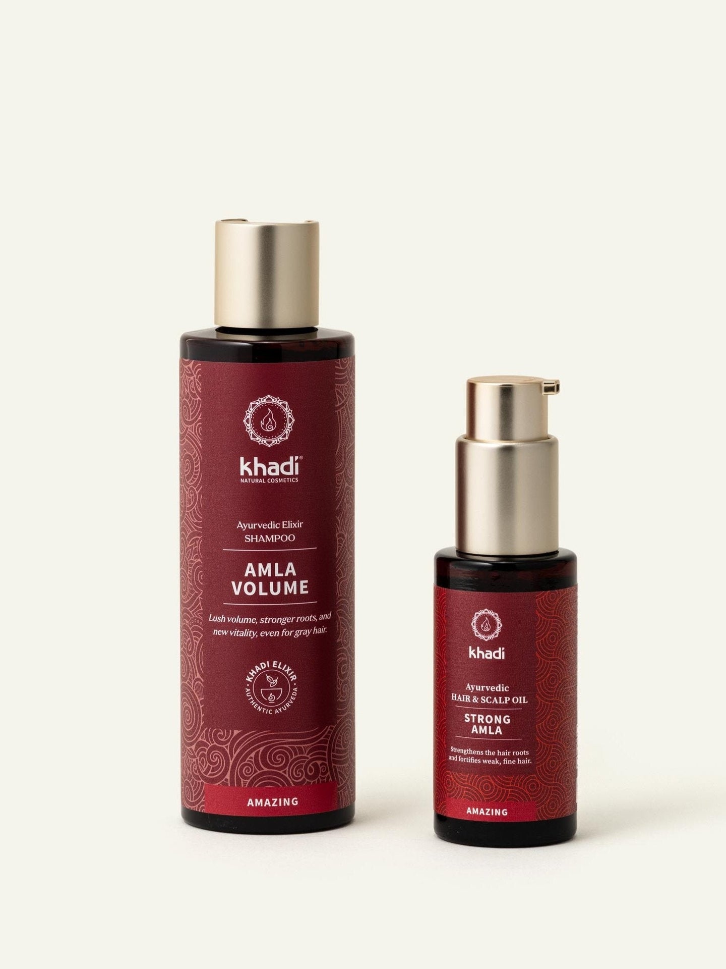 Champú y aceite Amla, set boost anti-edad