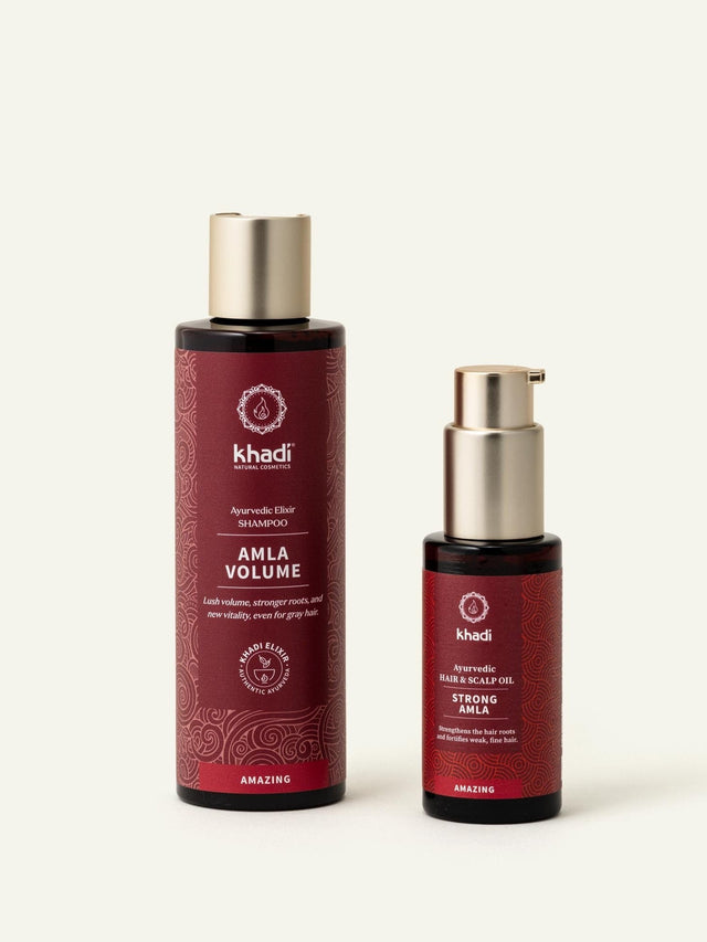 Champú y aceite Amla, set boost anti-edad