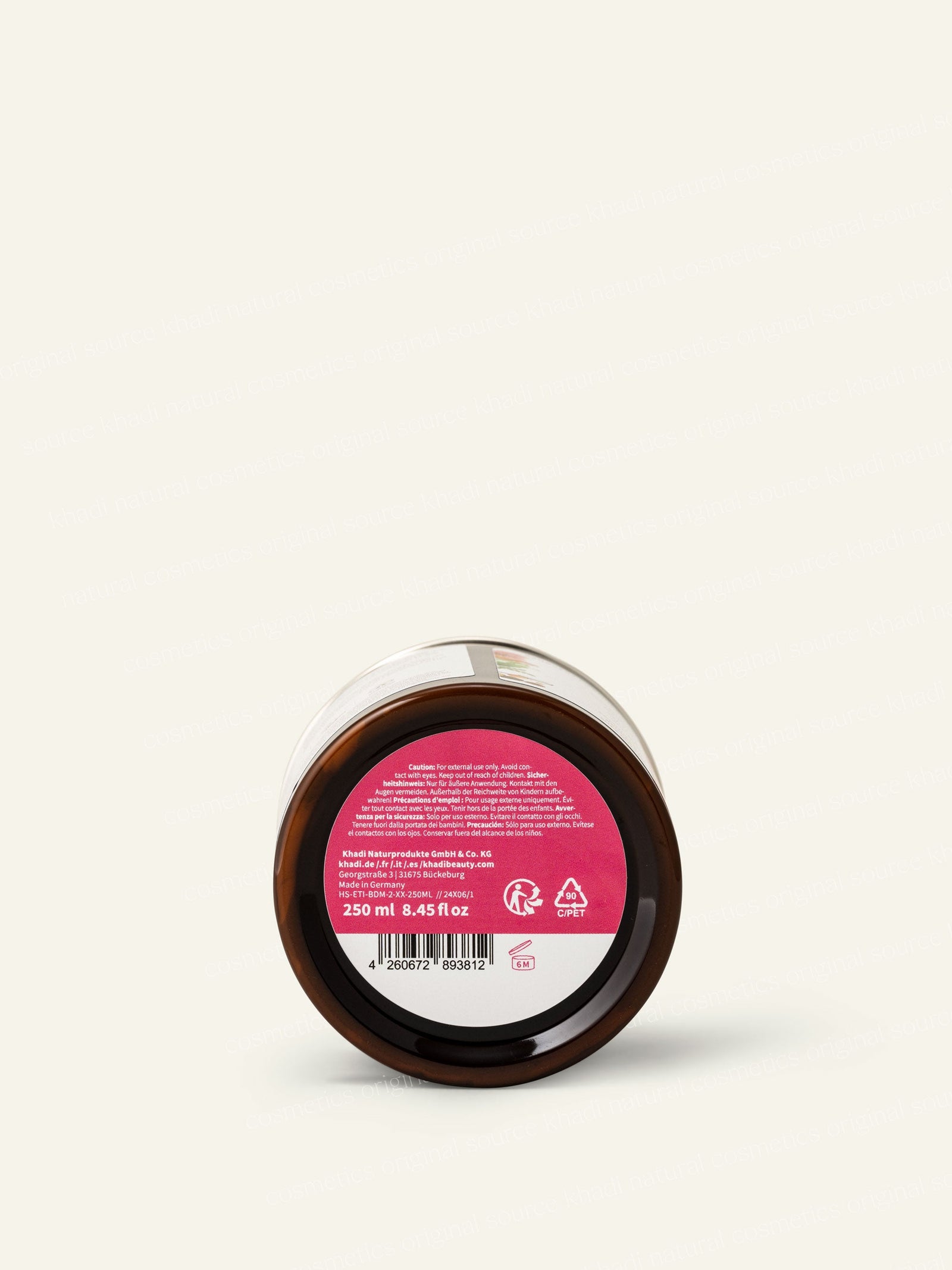 khadi Rose Love Body Butter Rückseite Produktbild
