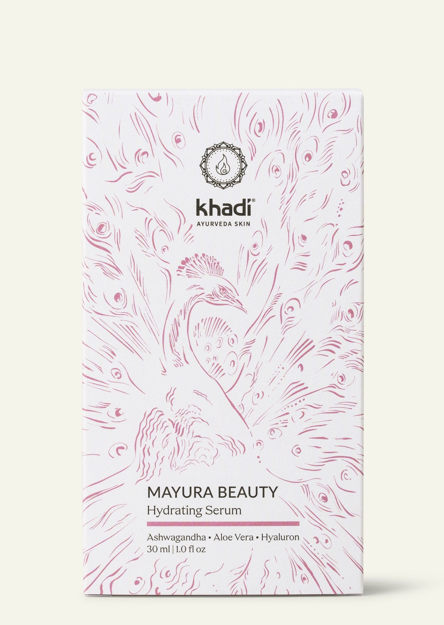 Empaque del Sérum hidratante Mayura Beauty