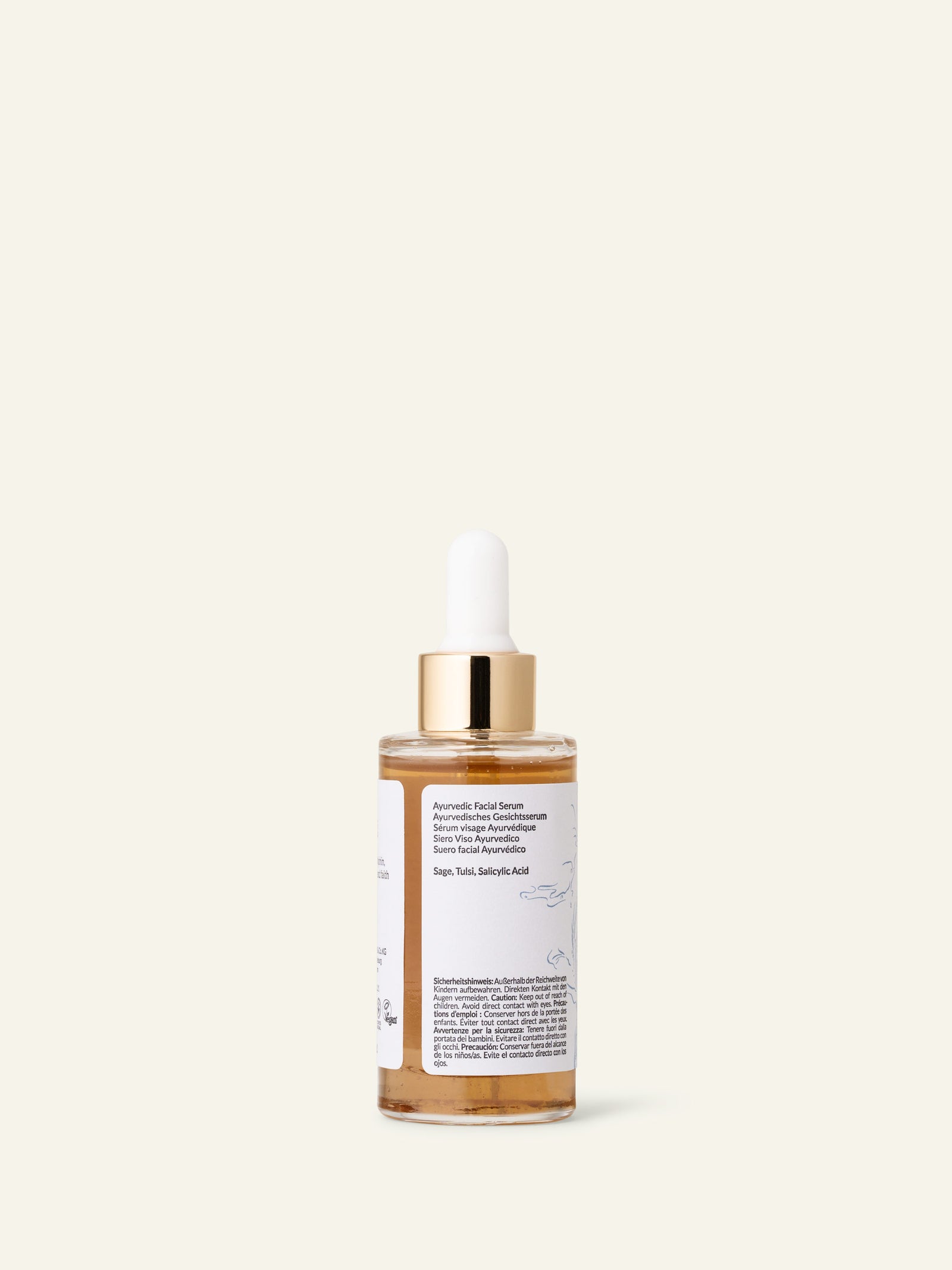 Botella del sérum purificante Susu Pure de khadi, vista trasera