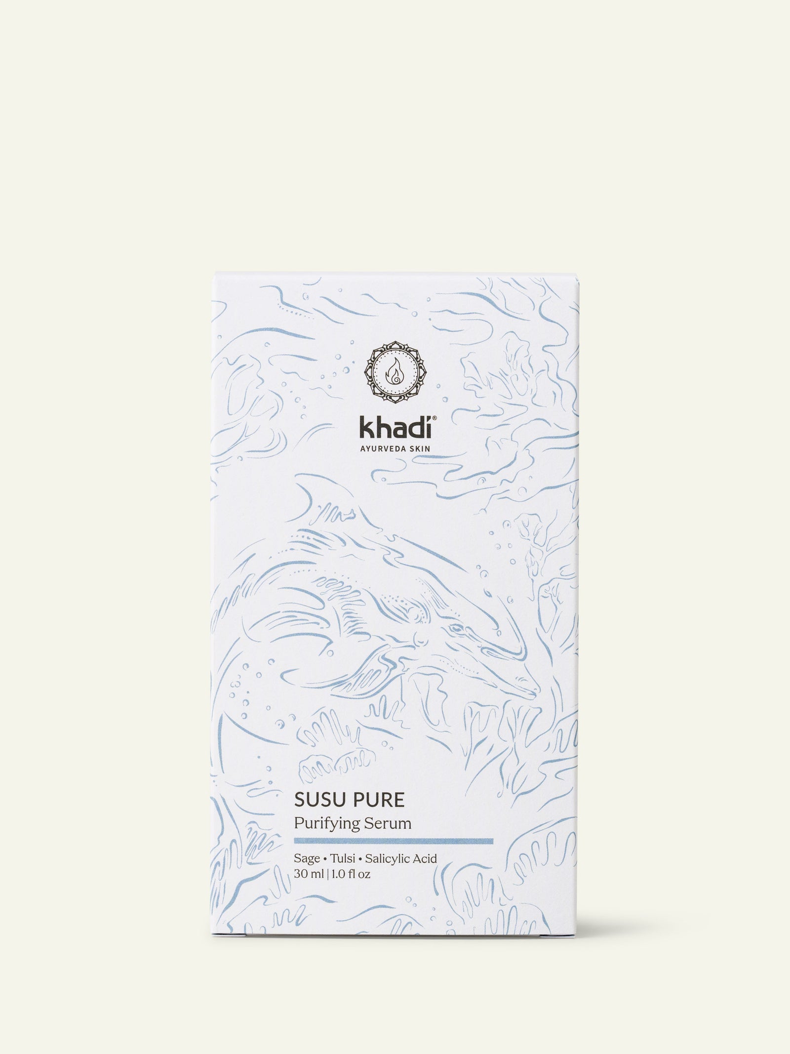 Empaque del Sérum purificante Susu Pure de khadi