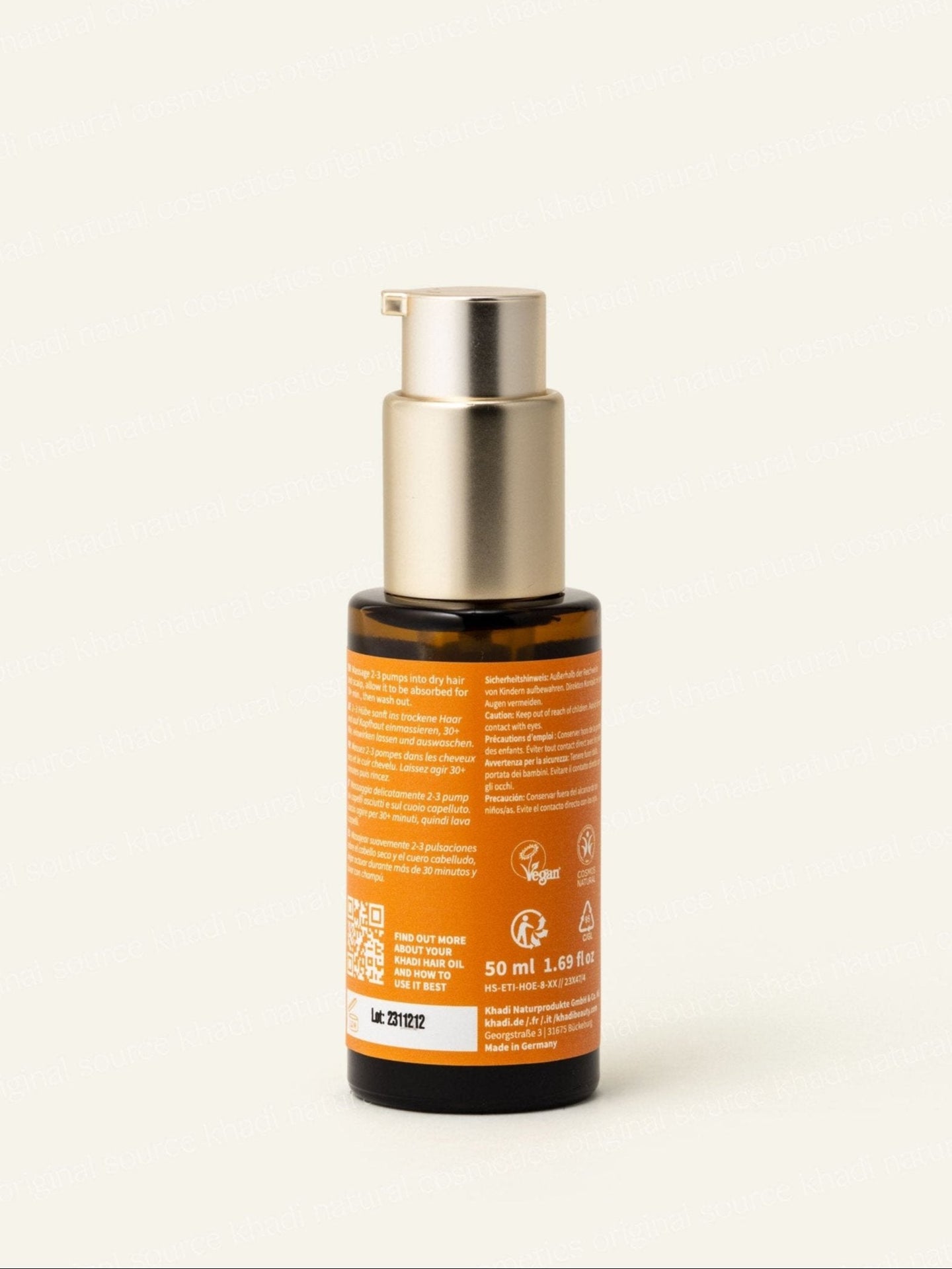 Imagen de la botella del aceite capilar Vitality Grow, vista trasera