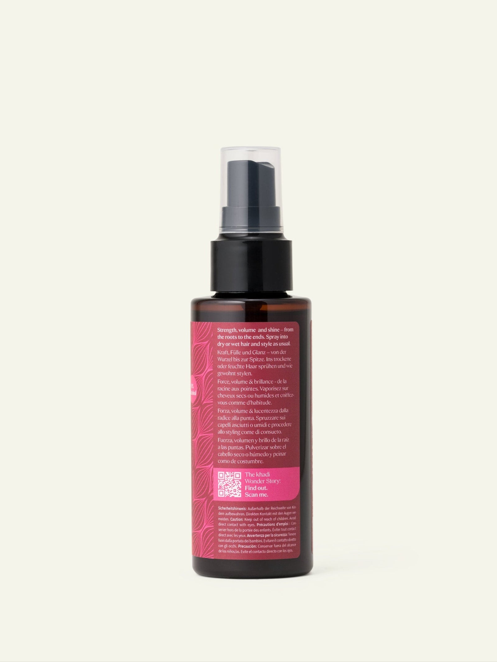 Botella del tónico capilar wonder hair, vista trasera