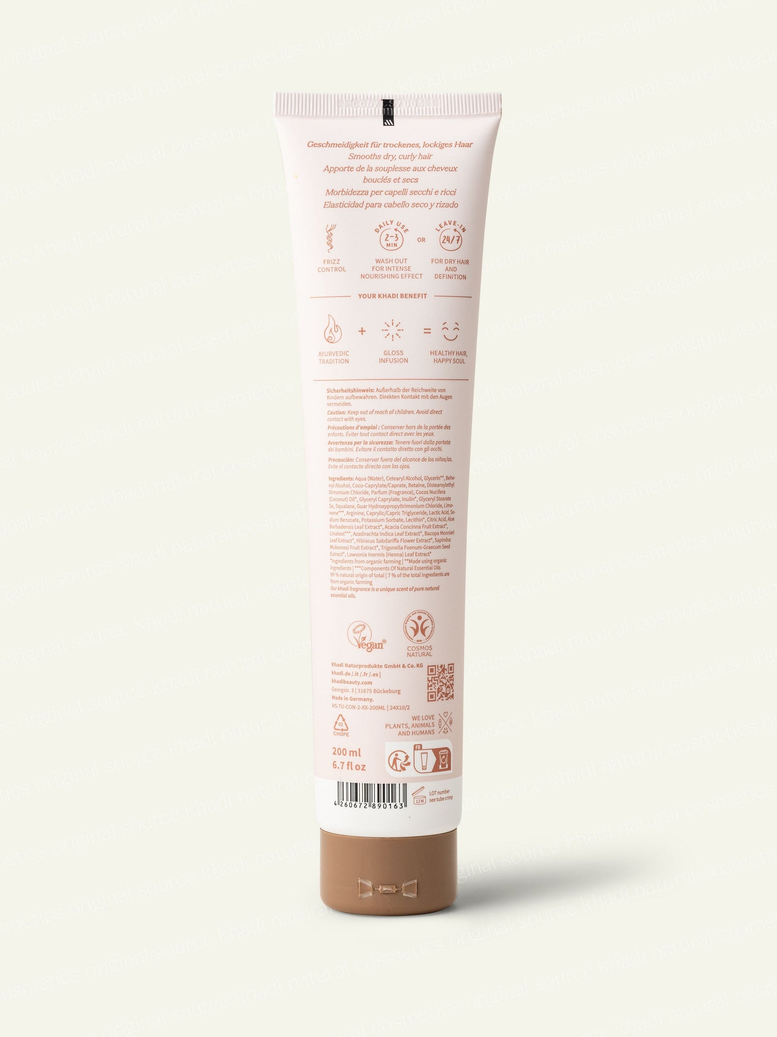 Botella del acondicionador Coconut Shikakai, vista trasera
