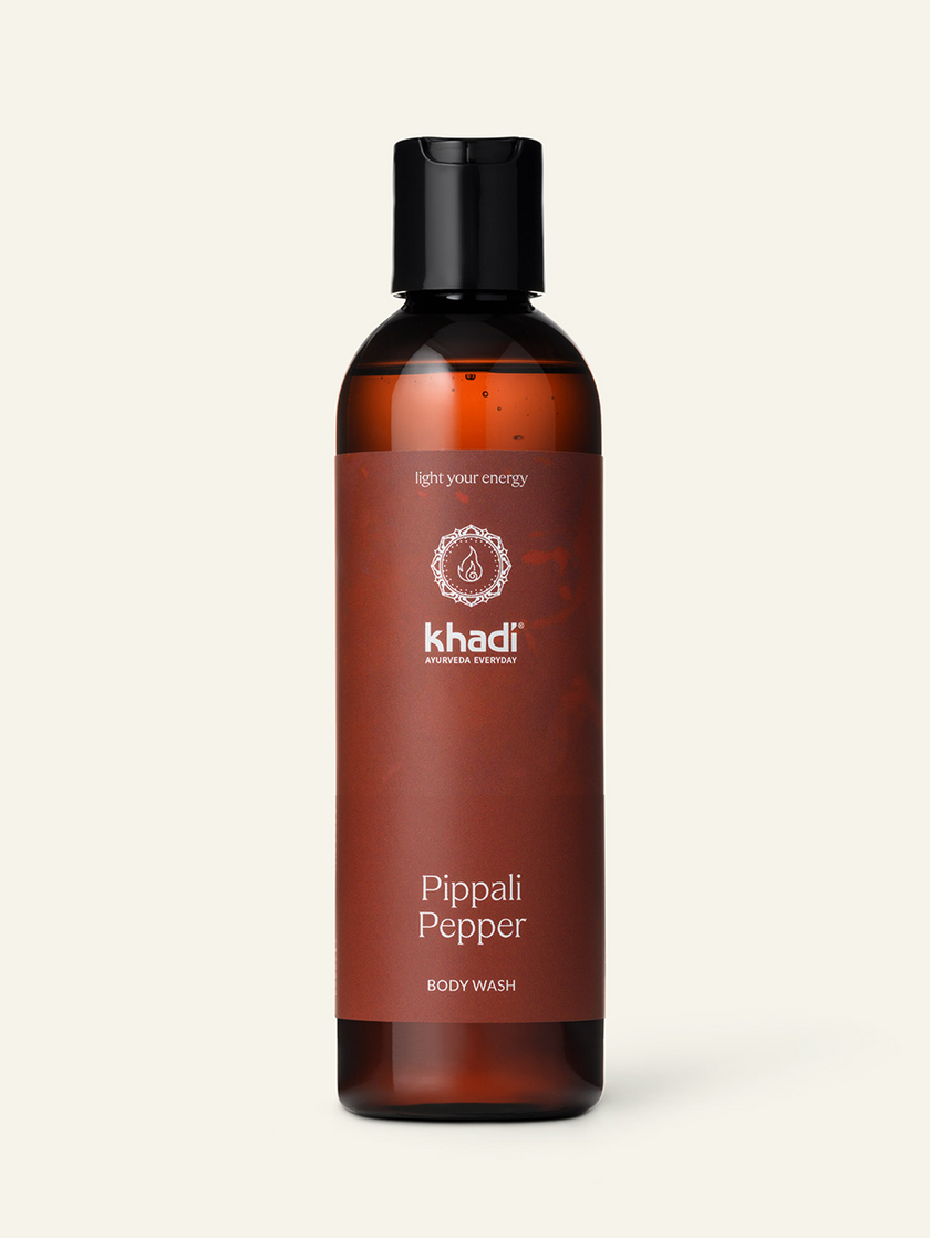 khadi Pippali Pepper Body Wash Vorderseite Produktbild
