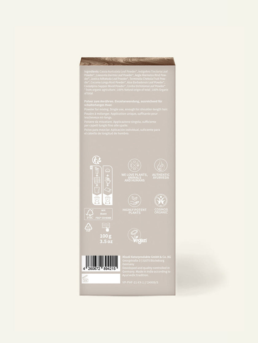 Tinte vegetal Rubio Berlín - imagen del producto, vista trasera