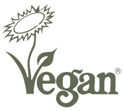 Bild von großem veganem Icon, Khadi steht für vegane Pflegeprodukte