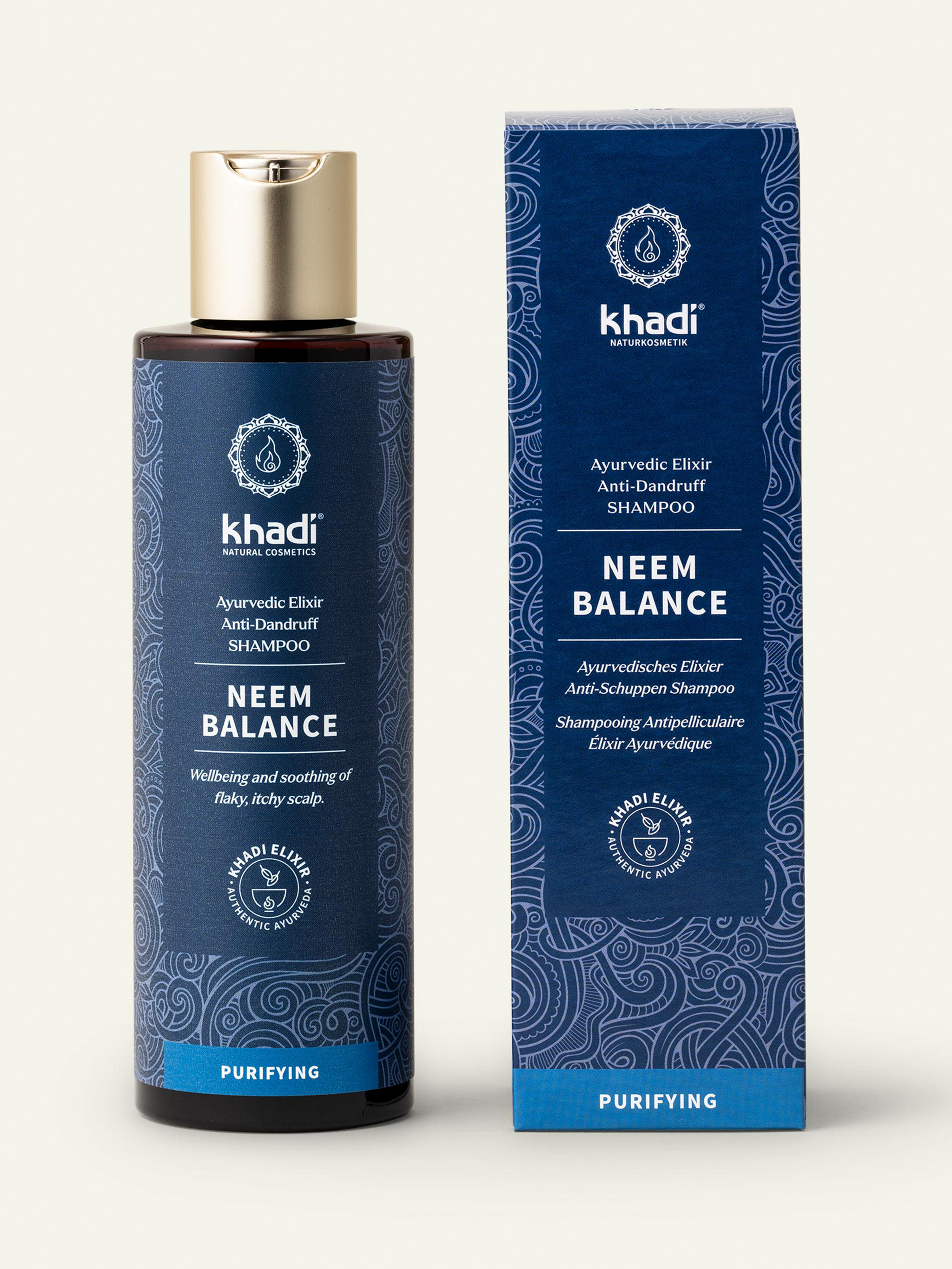 Imagen de botella con empaque de Champù Neem Balance 