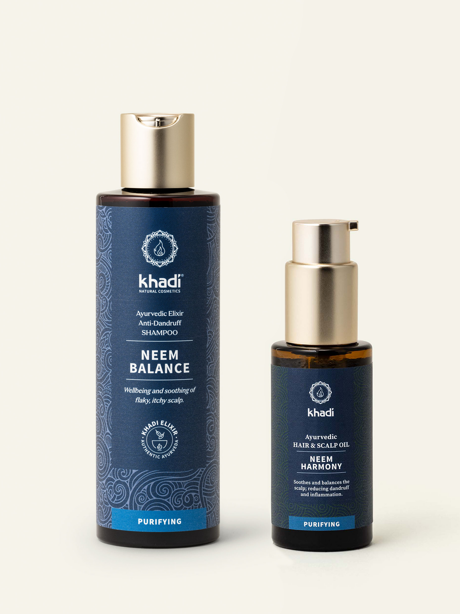 champú y aceite capilar Neem de khadi