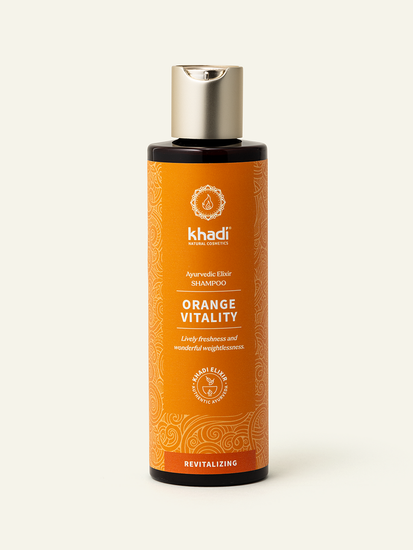Botella del champú khadi Orange vitality