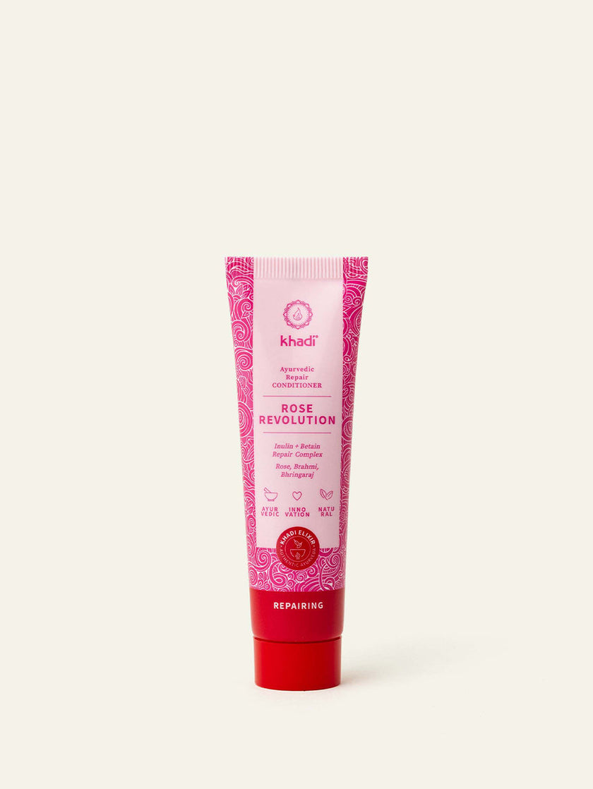Imagen de empaque del acondicionador Elixir khadi Rose Revolution