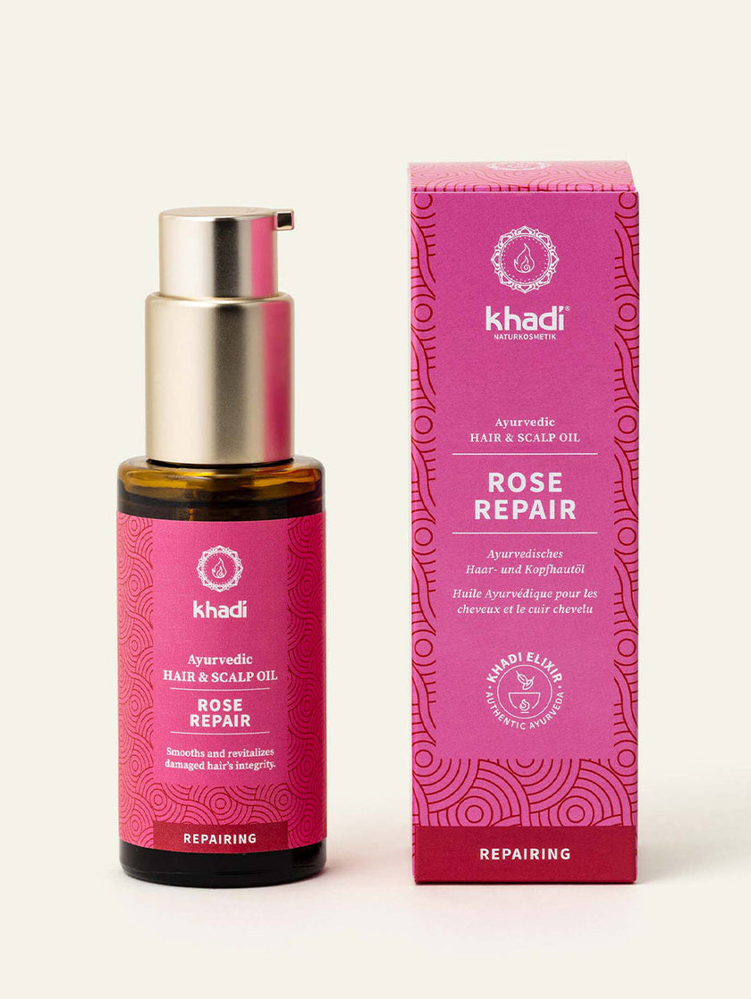 Imagen del aceite capilar Rose Repair con empaque