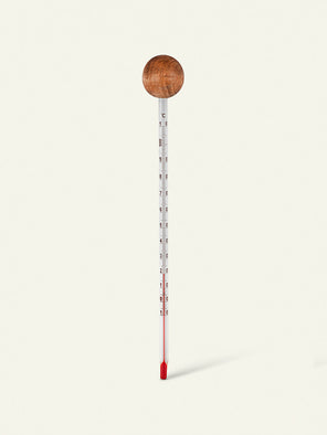 Bild von einem Holzthermometer, Haarpflege-Ausrüstung von Khadi